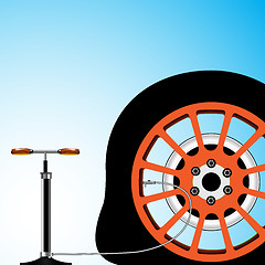 Image showing flat tyre