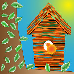 Image showing birds house on a tree