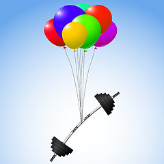 Image showing balloons and weights