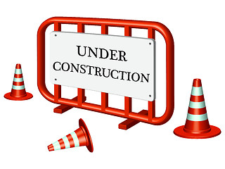 Image showing under construction fence