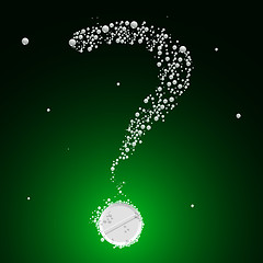 Image showing bubbling question mark