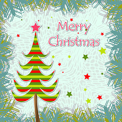 Image showing template christmas greeting card