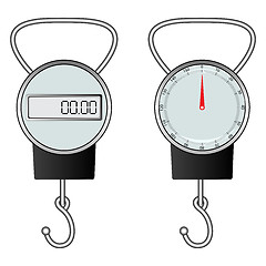 Image showing classic and digital hook scale