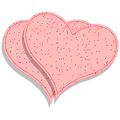 Image showing paper pink hearts