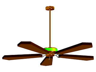 Image showing ceiling fan lamp isolated