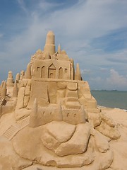 Image showing Grand Sand Castle @ Beach