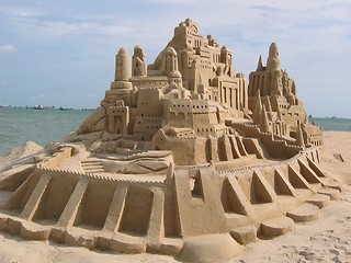 Image showing Grand Sand Castle @ Beach