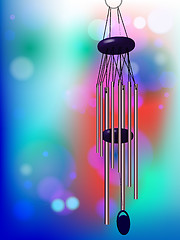 Image showing wind chime and lights