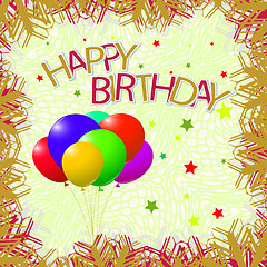 Image showing template birthday greeting card