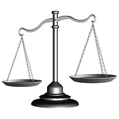 Image showing silver scale of justice