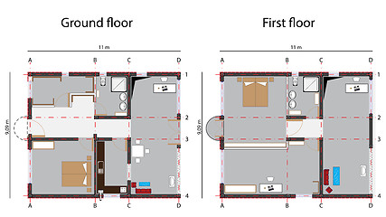 Image showing home design blueprint