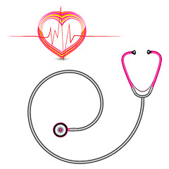 Image showing stethoscope and graph