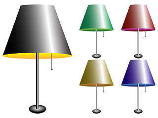 Image showing electric lamps with lampshade