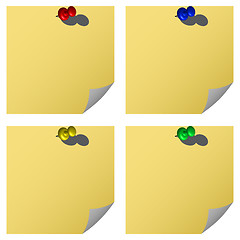 Image showing push pins and notes