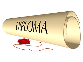 Image showing diploma and wax seal