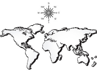 Image showing world map grunge