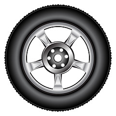 Image showing alloy wheel tyre