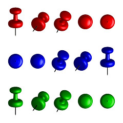 Image showing 3d push pins