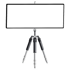 Image showing tripod and empty banner