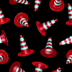 Image showing traffic cones pattern