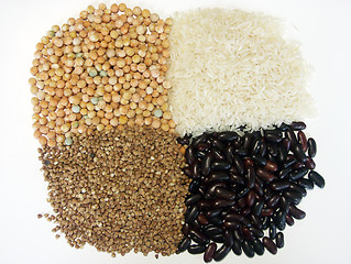 Image showing Beans and seeds square