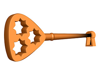 Image showing key in keyhole