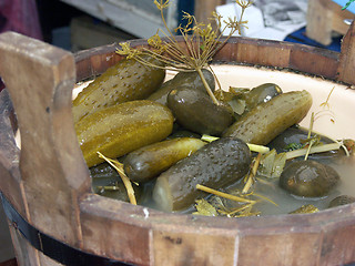 Image showing Pickle in a barrel
