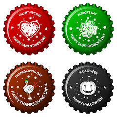Image showing anniversary bottle caps