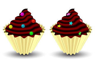 Image showing candy cupcakes