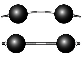 Image showing round weights isolated