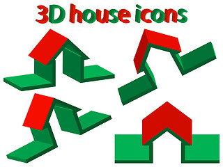 Image showing 3d house icons