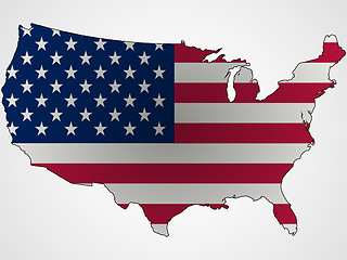 Image showing us flag and map abstract