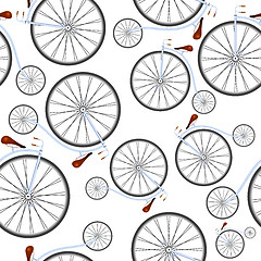 Image showing old bicycles pattern