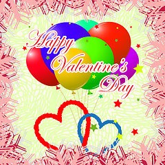 Image showing template valentine day card