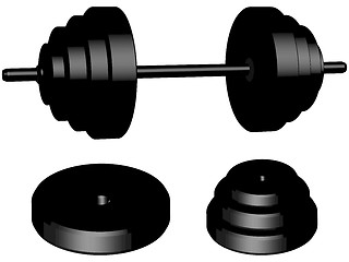 Image showing weights isolated