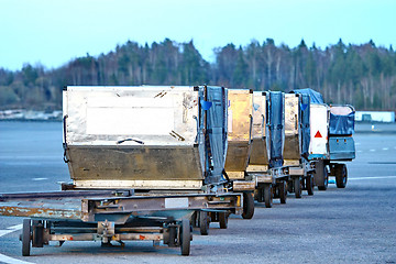 Image showing Transport luggage in the airport 