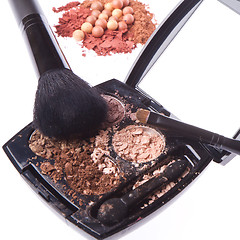 Image showing crushed compact eyeshadows