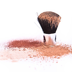 Image showing makeup brush and powder