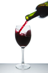 Image showing red wine glass