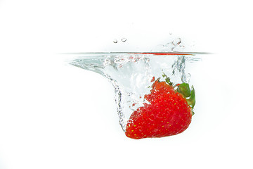 Image showing strawberry in the water