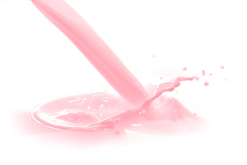 Image showing strawberry milk splash