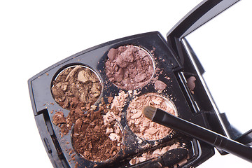 Image showing crushed compact eyeshadows