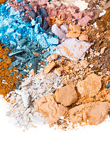 Image showing set of multicolor crushed eyeshadows