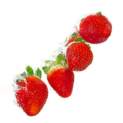 Image showing strawberry in the water