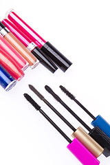 Image showing mascara set isolated