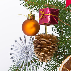 Image showing Christmas tree decorated