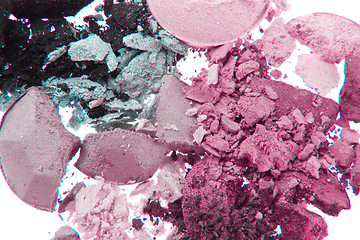 Image showing multicolored crushed eyeshadows