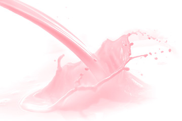 Image showing strawberry milk splash