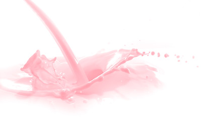 Image showing strawberry milk splash