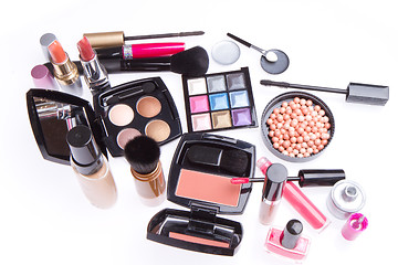 Image showing set of cosmetic makeup products